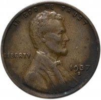 Купить США 1 цент (cent) 1937 S