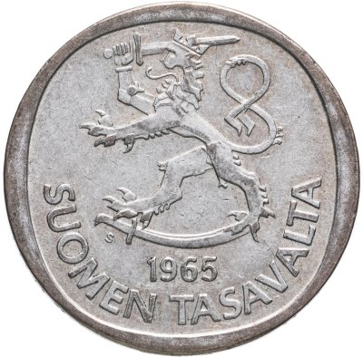 купить Финляндия 1 марка (markka) 1965 S