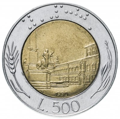 купить Италия 500 лир 1990 "Квиринальский дворец"