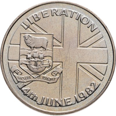 купить Фолклендские острова 50 пенсов 1982 "Освобождение - 14 июня 1982"