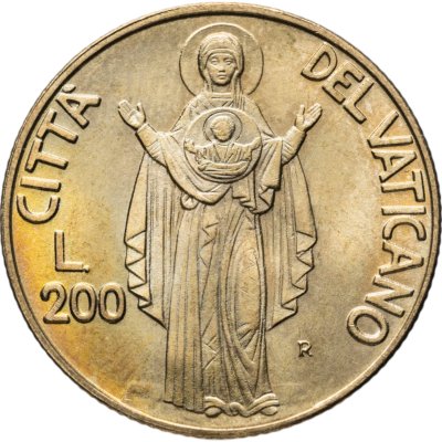 купить Ватикан 200 лир 1990 "Пресвятая Дева"