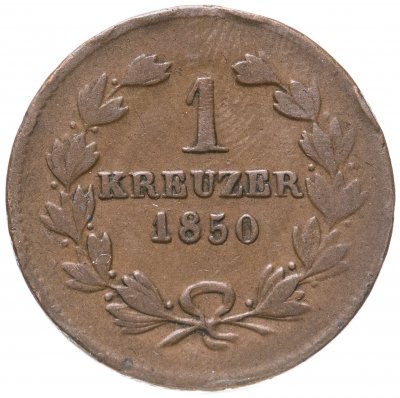 купить Германия, Баден 1 крейцер (kreuzer) 1850