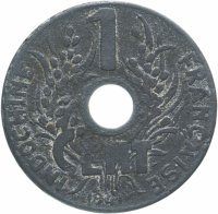 Купить Французский Индокитай 1 сантим (centime) 1941 Роза