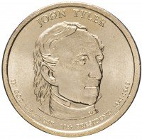 купить США 1 доллар 2009 P "10-й президент США - Джон Тайлер"
