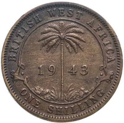 купить Британская Западная Африка 1 шиллинг (shilling) 1943