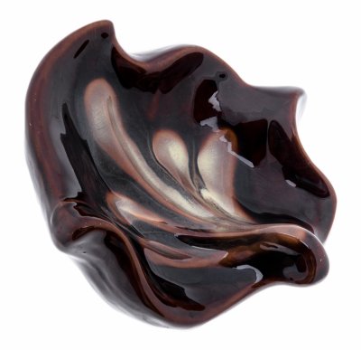 купить Пепельница в форме листа, керамика, роспись, СССР, 1960-1980 гг.