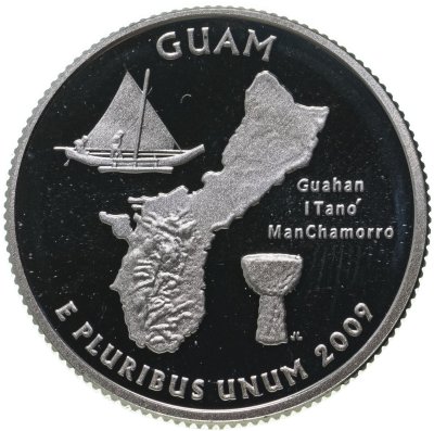 купить США 25 центов (квотер, 1/4 доллара, quarter dollar) 2009 S Proof Гуам (Guam)