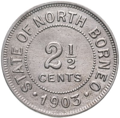 купить Северное Борнео 2 1/2 цента (cent) 1903