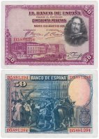 купить Испания 50 песет 1928 (Pick 75)