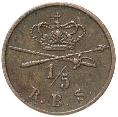 купить Дания 1/5 ригсбанкскиллинга (rigsbankskilling) 1842