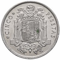 Купить Испания 5 песет (pesetas) 1949