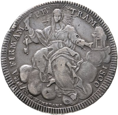 купить Папская область 1 скудо (scudo) 1800 Пий VII (Церковь Святой Матери)