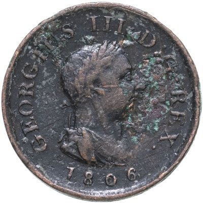 купить Великобритания 1 фартинг (farthing) 1806