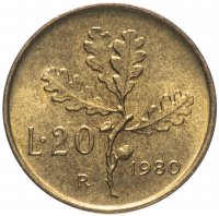Купить Италия 20 лир 1956-2001