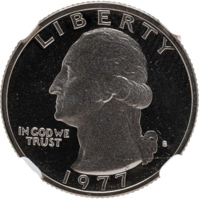 купить США 25 центов (квотер, 1/4 доллара, quarter dollar) 1977 S в слабе DNC PF69