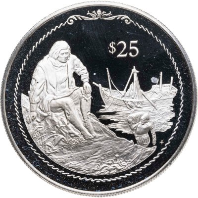 купить Британские Виргинские острова 25 долларов (dollar) 1992 "500 лет Открытию Нового Света. Колумб получает провизию для своих кораблей"