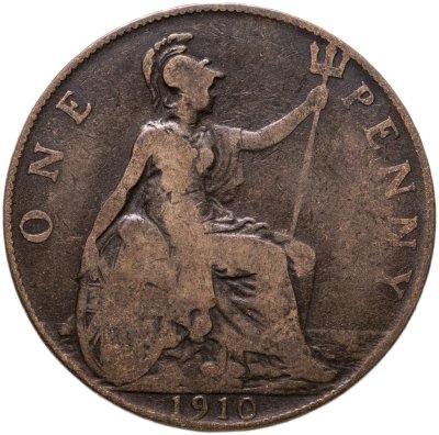 купить Великобритания 1 пенни (penny) 1910