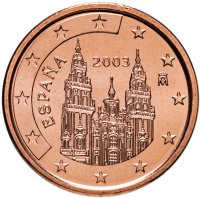 Купить Испания 5 центов (cents) 2003