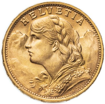купить Швейцария 20 франков (francs) 1949