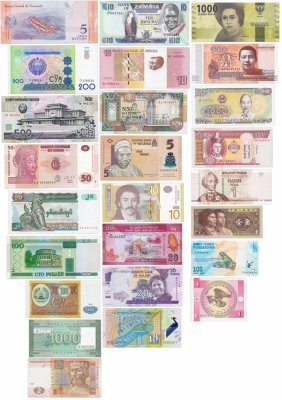 купить Набор банкнот 25 разных стран мира (25 штук)