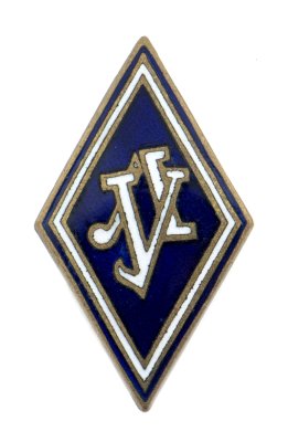 купить Знак-ромб Спортивного клуба Ленинградского университета, латунь, горячая эмаль, СССР, 1950-1970 гг.