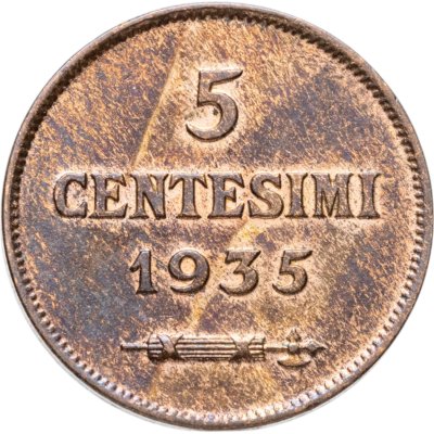 купить Сан-Марино 5 чентезимо (centesimi) 1935