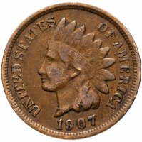 Купить США 1 цент (cent) 1907 Indian Head Cent