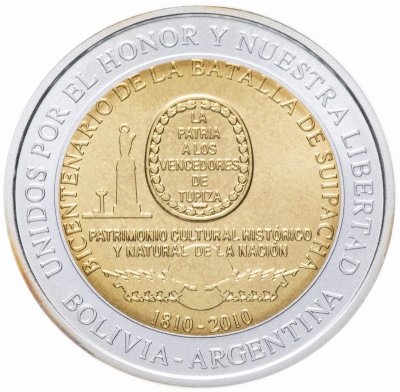 купить Боливия медаль 200 летие Битвы при Суипаче 1810 - 2010 г. СЕРЕБРО