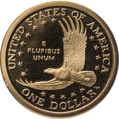 купить США 1 доллар (dollar) 2001 S Proof "Sacagawea dollar (Сакагавея доллар - парящий орёл)" знак монетного двора "S" - Сан-Франциско