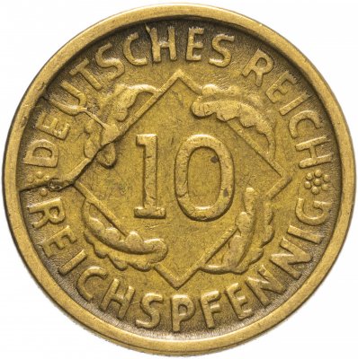 купить Германия 10 рейхспфеннигов (reichspfennig) 1924 D знак монетного двора "D" — Мюнхен