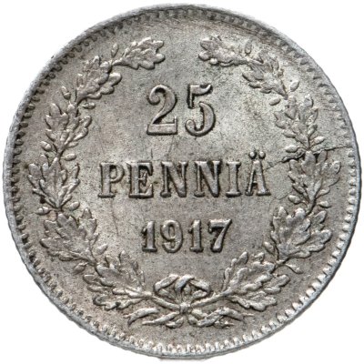 купить 25 пенни (pennia) 1917 S гербовый орёл без корон