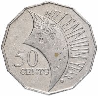 купить Австралия 50 центов (cents) 2000 Смена тысячелетия - 2000 год