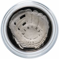 купить США 2014 50 центов Proof "Национальный зал славы бейсбола", в футляре с сертификатом
