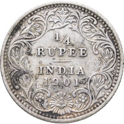 купить Британская Индия 1/4 рупии (rupee) 1901