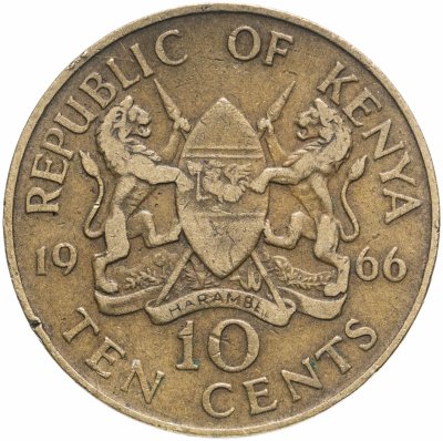 купить Кения 10 центов (cents) 1966-1968, случайная дата