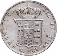 купить Королевство Обеих Сицилий 120 грани 1857 Фердинанд II