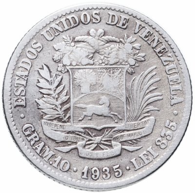 купить Венесуэла 2 боливара (bolivares) 1935