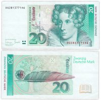 Купить Германия 20 марок 1993 (Pick 39b)