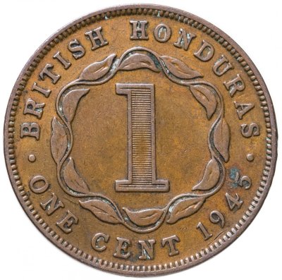 купить Британский Гондурас 1 цент (cent) 1937-1945, случайный год