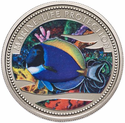 купить Палау 1 доллар 2002 "Подводный мир - Вымирающие виды - Рыба"