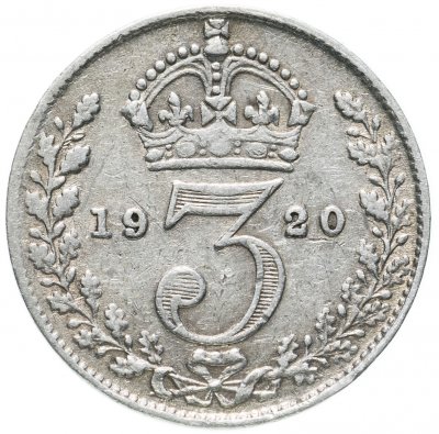 купить Великобритания 3 пенса (pence) 1920