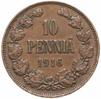 купить 10 пенни (pennia) 1916