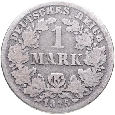 купить Германия 1 марка (mark) 1875 E знак монетного двора: "E" - Дрезден