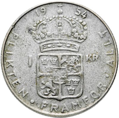 купить Швеция 1 крона (krona) 1954