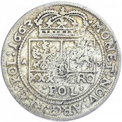 купить Речь Посполитая тымф (30 грошей) 1663 Ян II Каземир Ваза