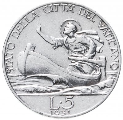 купить Ватикан 5 лир (lire) 1931
