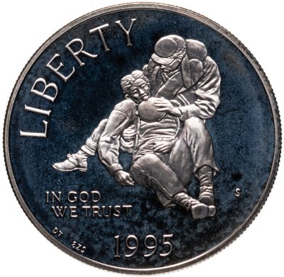 купить США 1 доллар 1995 Civil War (Гражданская война) знак монетного двора "S" - Сан-Франциско