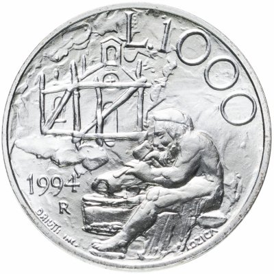купить Сан-Марино 1000 лир (lire) 1994 "Основание первой церкви в Сан-Марино"
