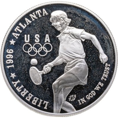 купить США 1 доллар (dollar) 1996 "XXVI летние Олимпийские Игры, Атланта 1996 - Теннис"