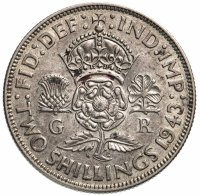 Купить Великобритания 2 шиллинга (флорин, shillings) 1943